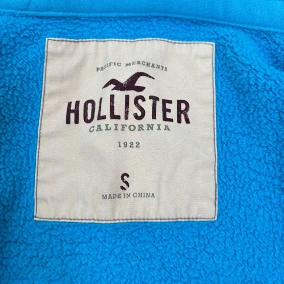 HOLLISTER California Y2K Zip Hoodie Jacket S Sky Blue - Picture 12 of 13